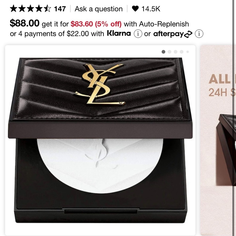 Brand new in box Yves Saint Laurent Black Setting Powder